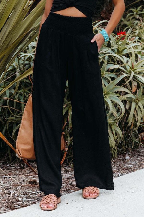 Bethany | Women's Flowy Palazzo Trousers — TOPNEWPLACE (view 3)
