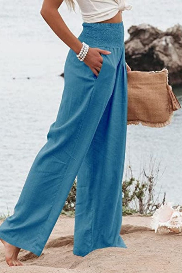 Bethany | Women's Flowy Palazzo Trousers — TOPNEWPLACE