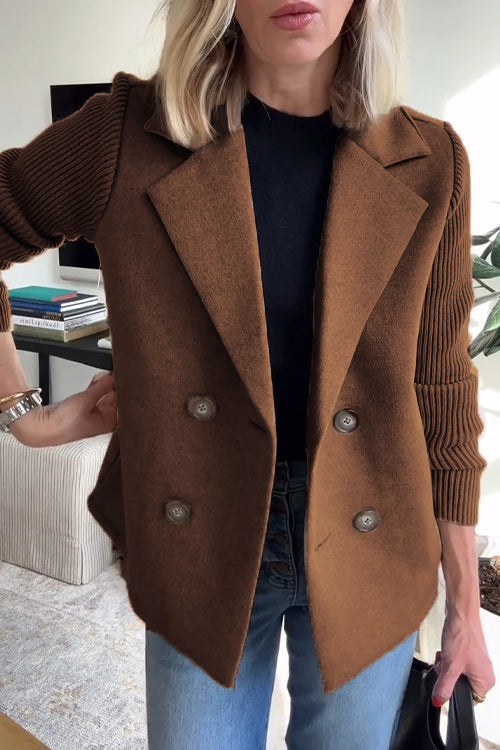 Johanna | Women’s Knit Double Breasted Blazer