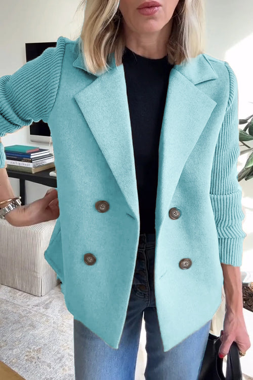 Johanna | Women’s Knit Double Breasted Blazer