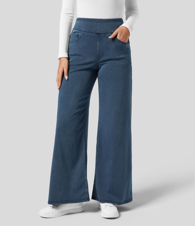 Gineva | Women’s High-Rise Flare Denim Pants — TOPNEWPLACE (view 7)