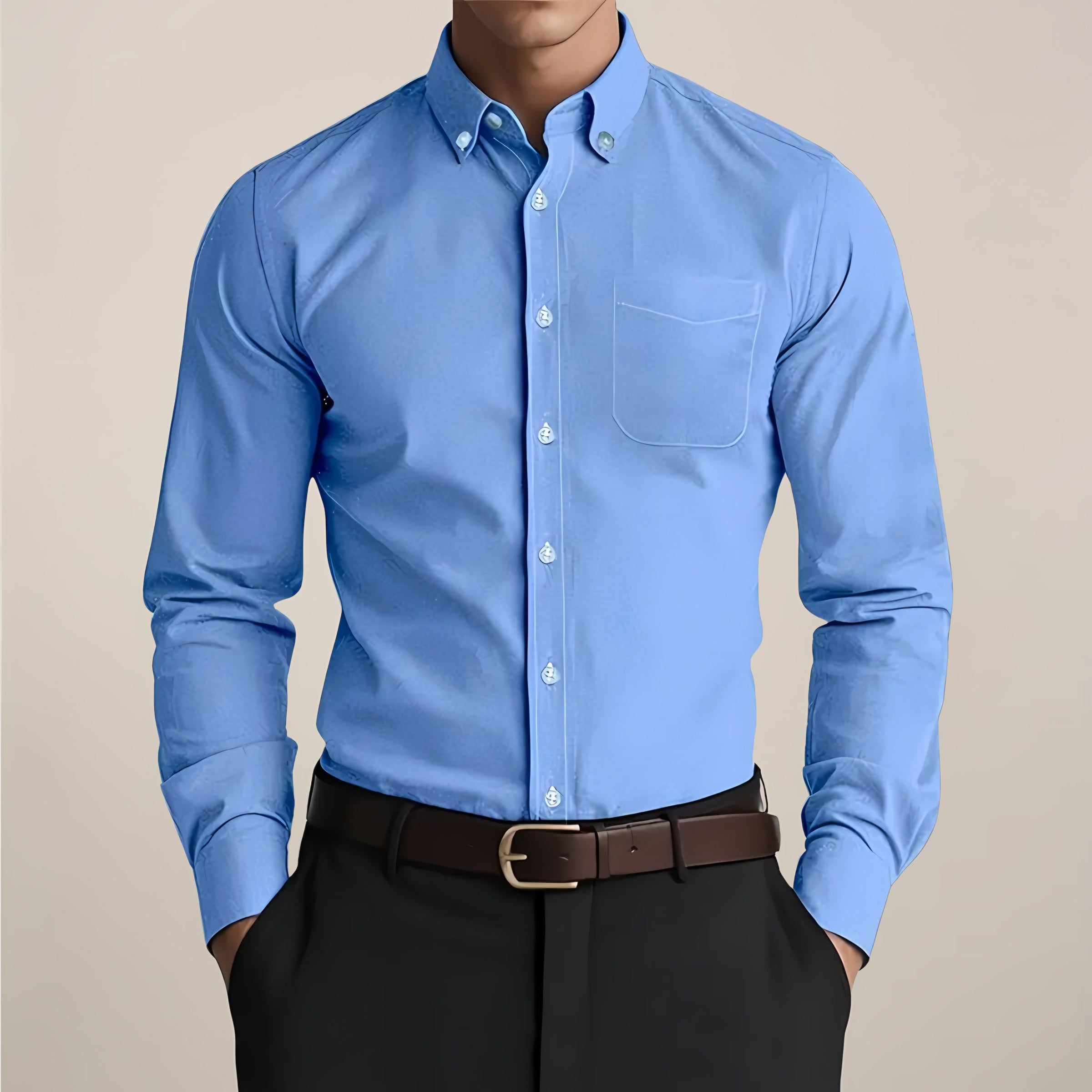 Men's Long Sleeve Button-Down Shirt — view 3