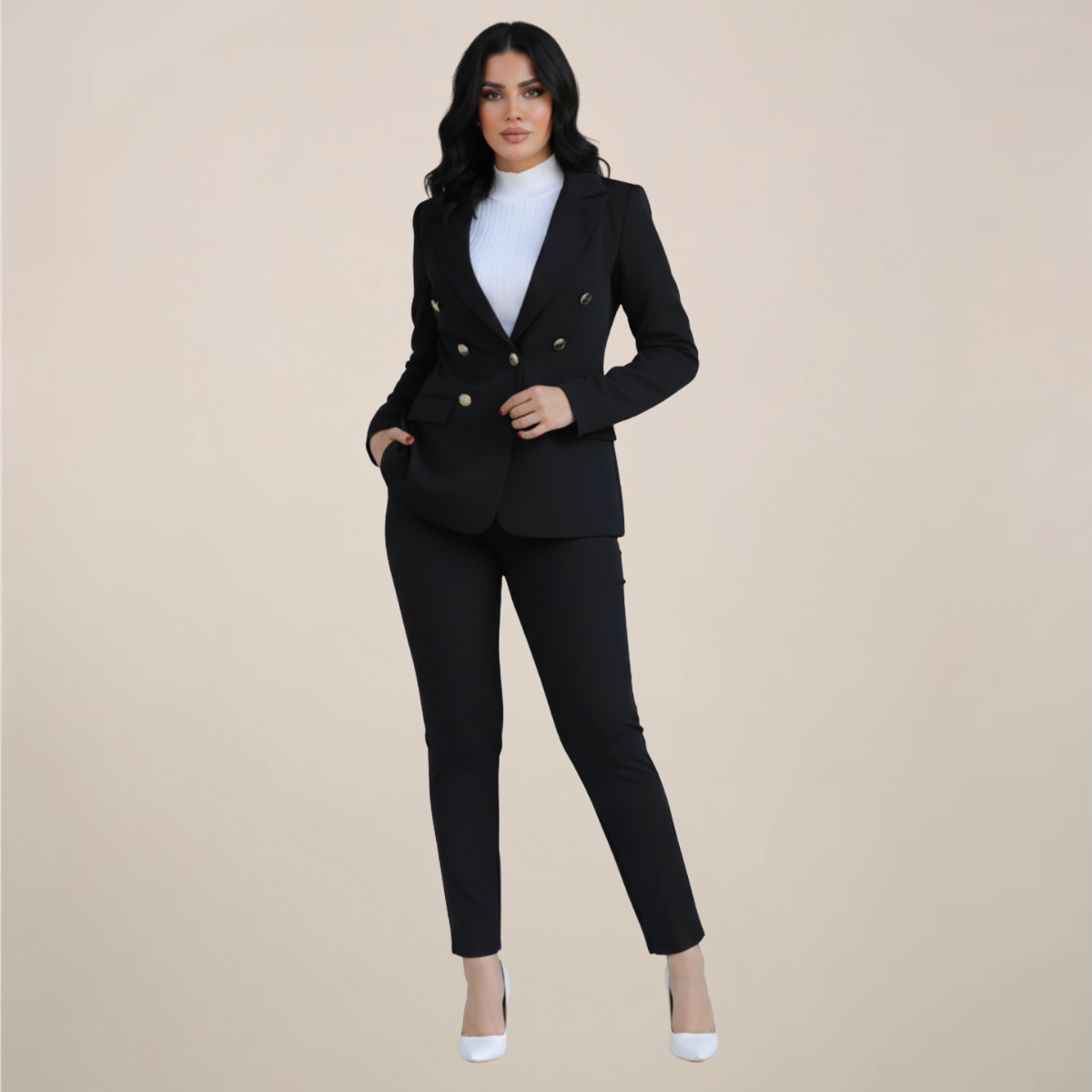 Nova | Women's High-Density Crepe Two-Piece Suit — TOPNEWPLACE (view 3)