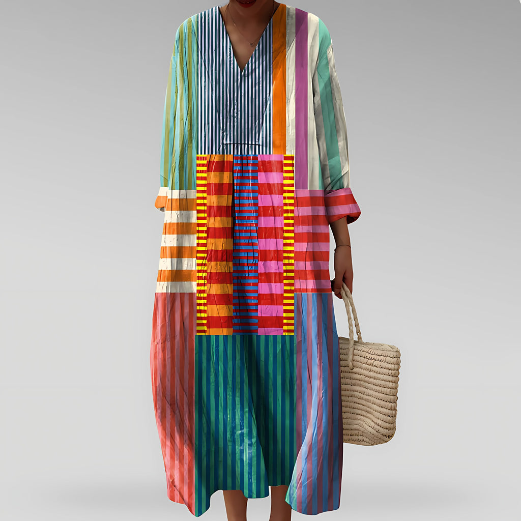 Women's Geometric Caftan Maxi Dress — view 1