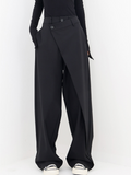 Maelys | Women’s Cross-Front Drape Palazzo Pants — TOPNEWPLACE