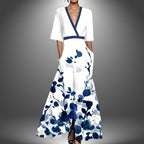 Women's Floral Mid Length Sleeve Maxi Dress — view 2