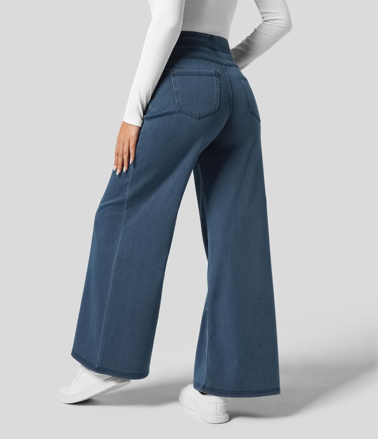 Gineva | Women’s High-Rise Flare Denim Pants — TOPNEWPLACE (view 3)