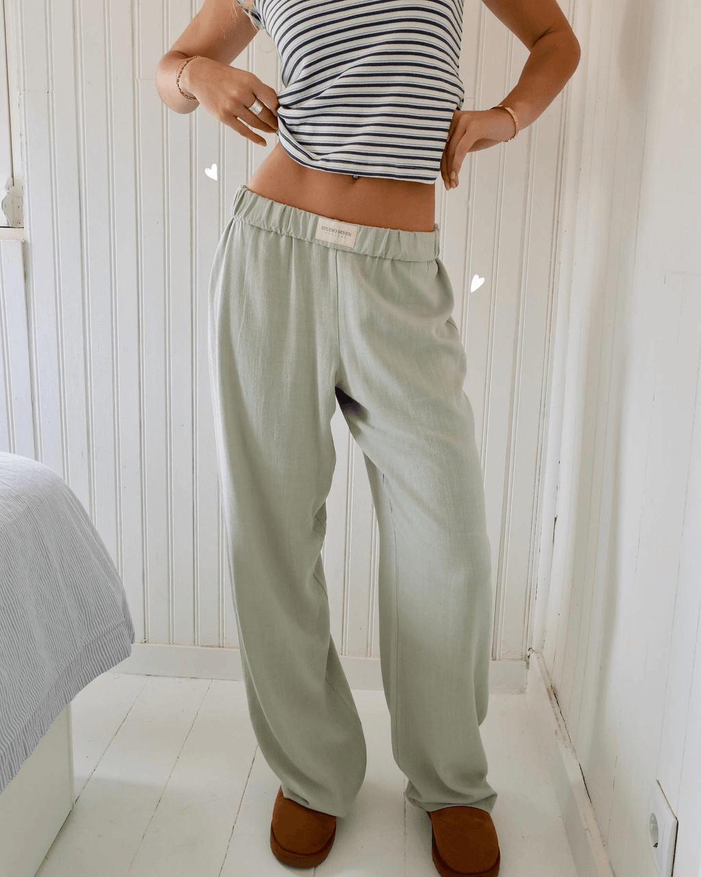 Belle | Women’s Pinstripe Pajama-Style Trousers — TOPNEWPLACE (view 8)