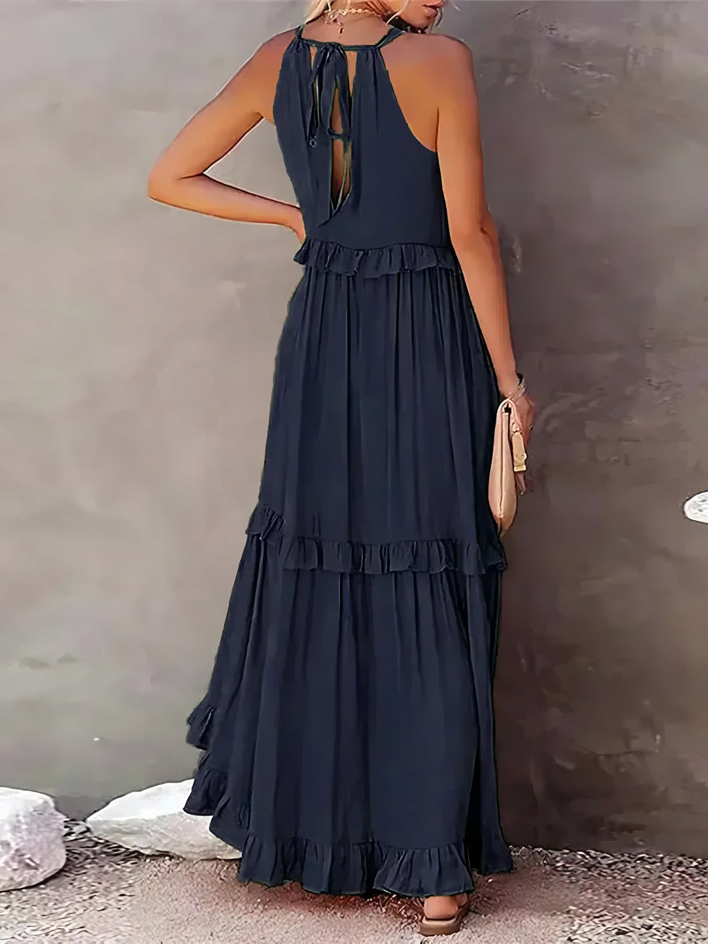 Women's Sleeveless Halter Maxi Dress — view 13