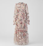 Women's Floral Mock Neck Maxi Dress — view 4
