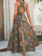 Women's Halter Printed Maxi Dress — view 2