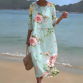 Women's Long Sleeve Caftan Maxi Dress — view 1