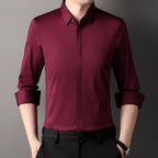 Men's Long Sleeve Johnny Collar Shirt — view 4