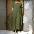 Women's Short Sleeve Caftan Maxi Dress — view 4