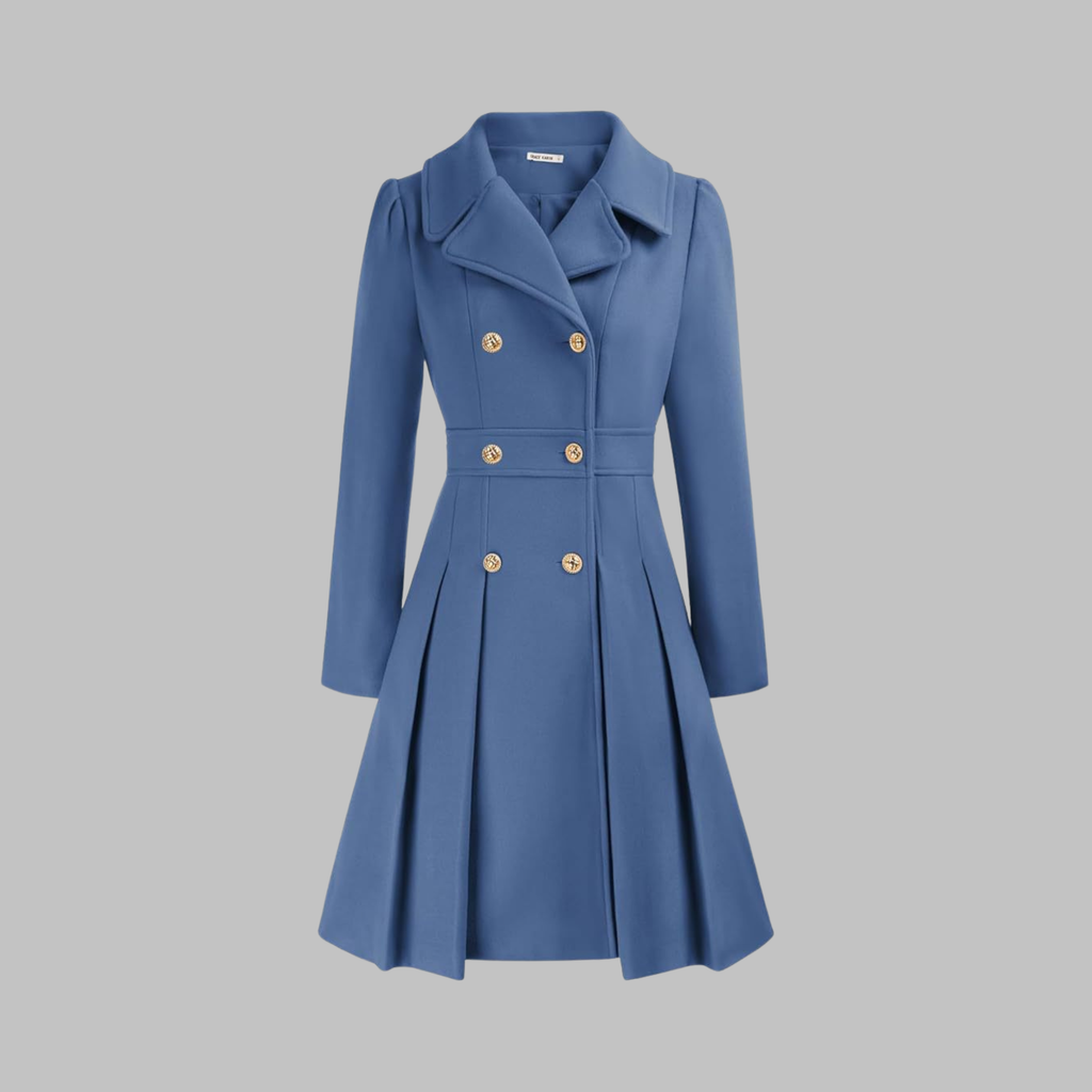 Dami - Classy Double Button Long Sleeve Coat — view 4