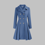 Dami - Classy Double Button Long Sleeve Coat — view 4