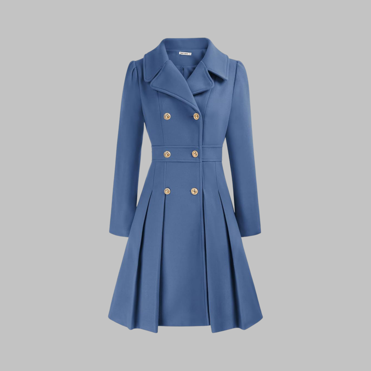 Dami - Classy Double Button Long Sleeve Coat — view 4