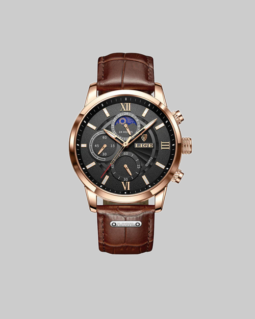 Benedict | Men’s Sun Moon Chronograph Watch — view 2