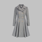 Dami - Classy Double Button Long Sleeve Coat — view 5