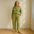 Floriana | Women’s Linen Wide Leg Outfit Set — TOPNEWPLACE
