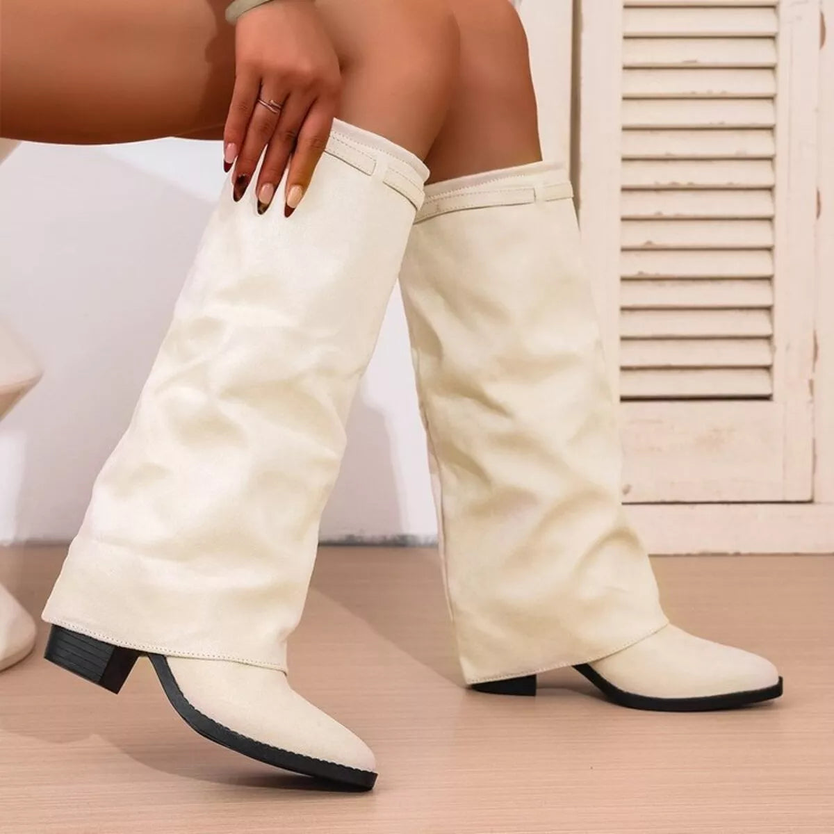 Anya | Women’s Knee High Low Heel Boots