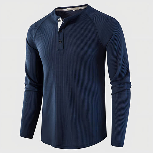 Men's Knit Long Sleeve Henley — view 1