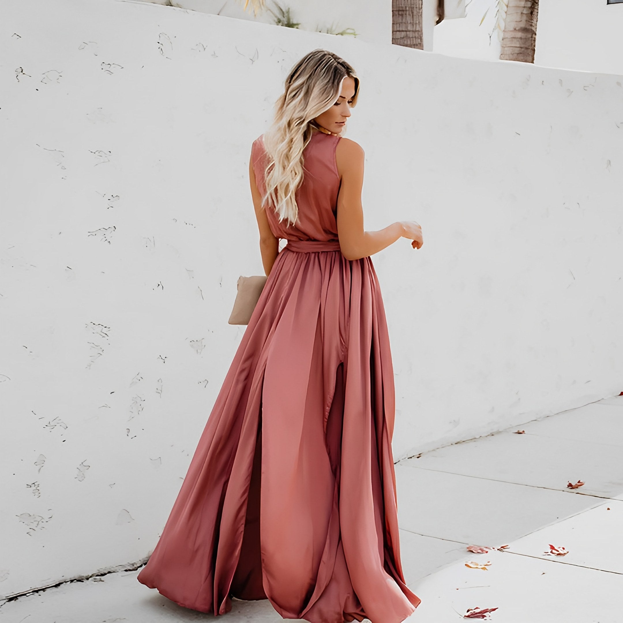 Women's Sleeveless Wrap Maxi Dress — view 4