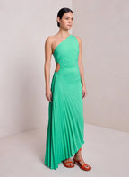 Women's One-Shoulder Pleated Maxi Dress — view 22