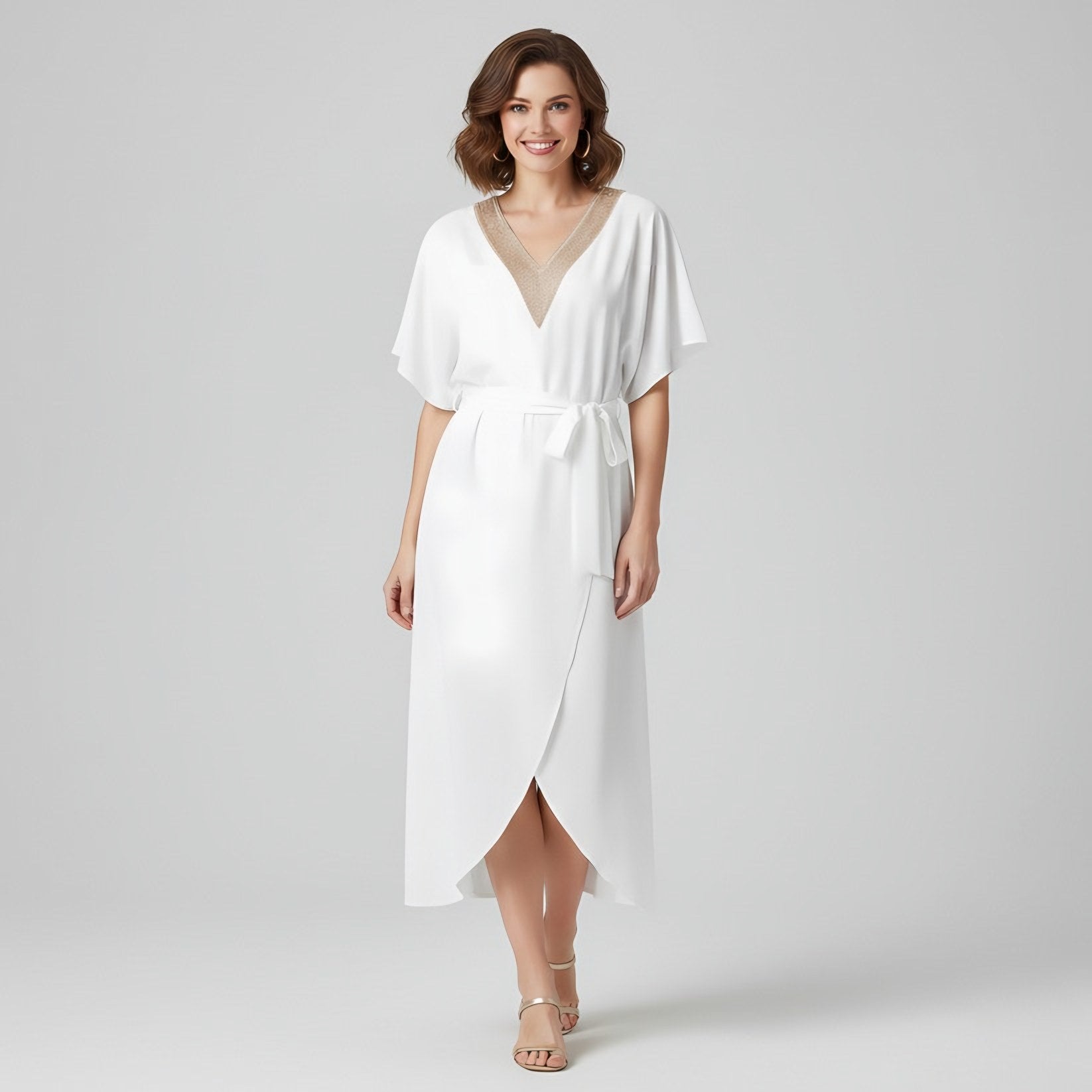 Women's Butterfly Sleeve Maxi Dress — view 1