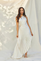 Women's One-Shoulder Pleated Maxi Dress — view 1
