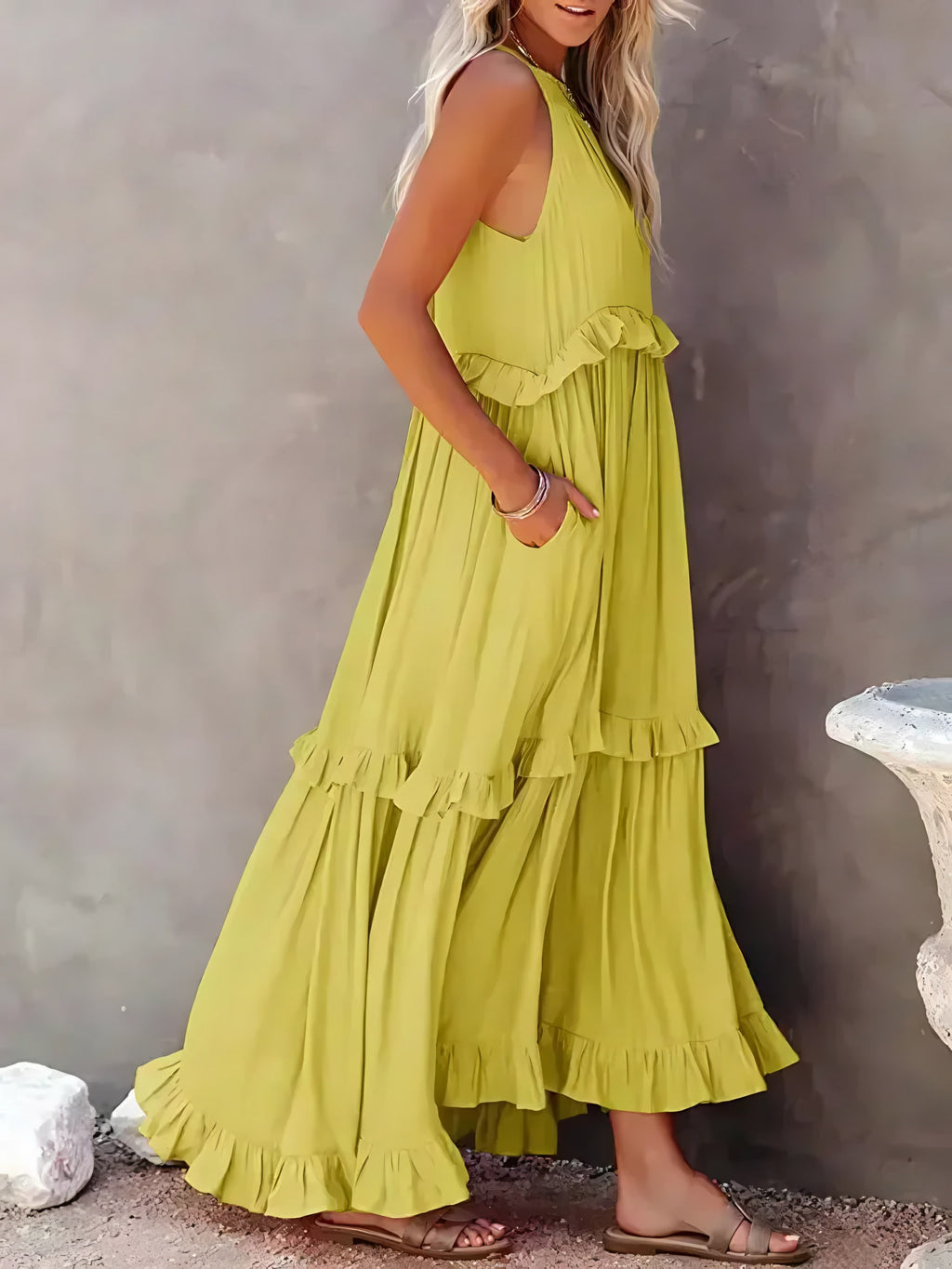 Women's Sleeveless Halter Maxi Dress — view 21