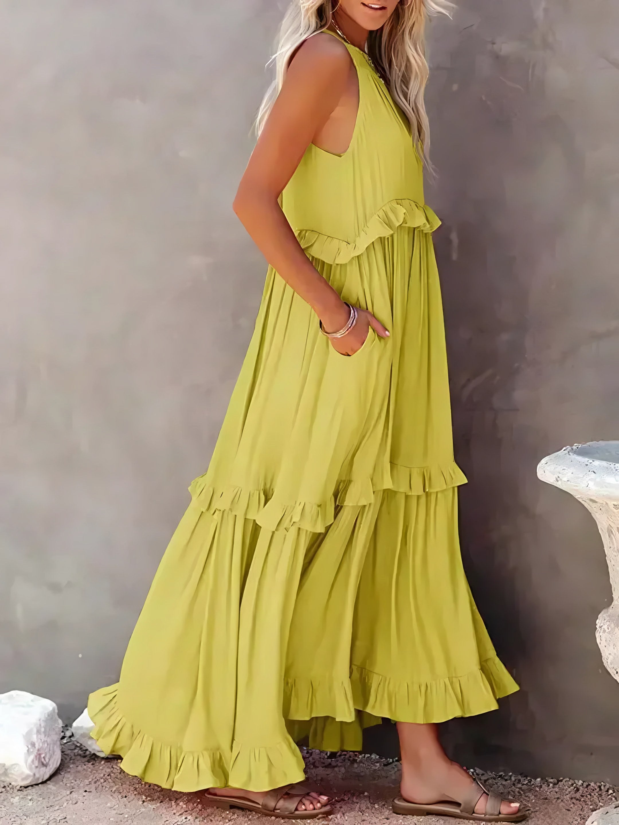 Women's Sleeveless Halter Maxi Dress — view 21