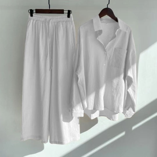 Floriana | Women’s Linen Wide Leg Outfit Set