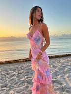 Women's Sleeveless Ruffled Maxi Dress — view 1