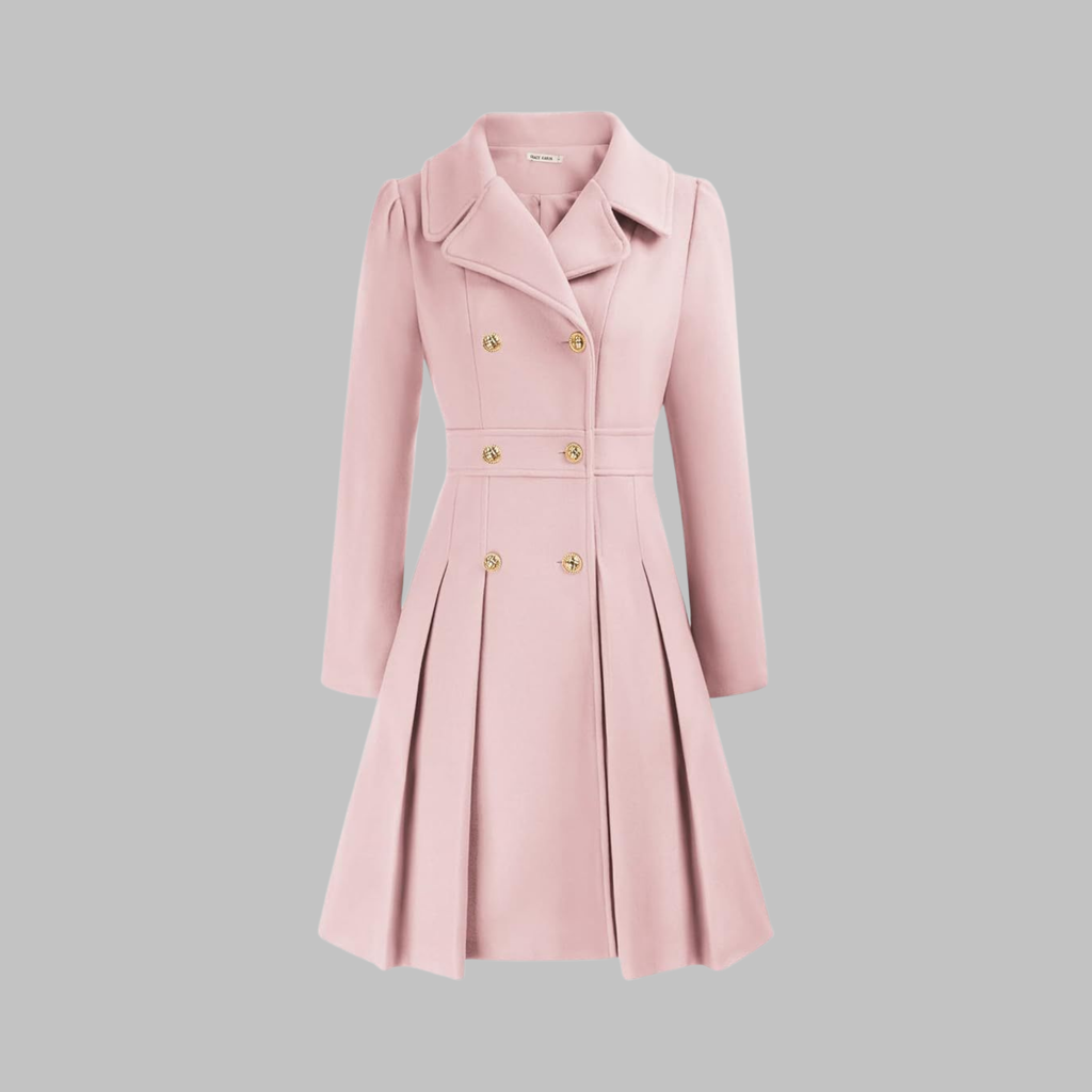 Dami - Classy Double Button Long Sleeve Coat — view 7