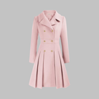Dami - Classy Double Button Long Sleeve Coat — view 7