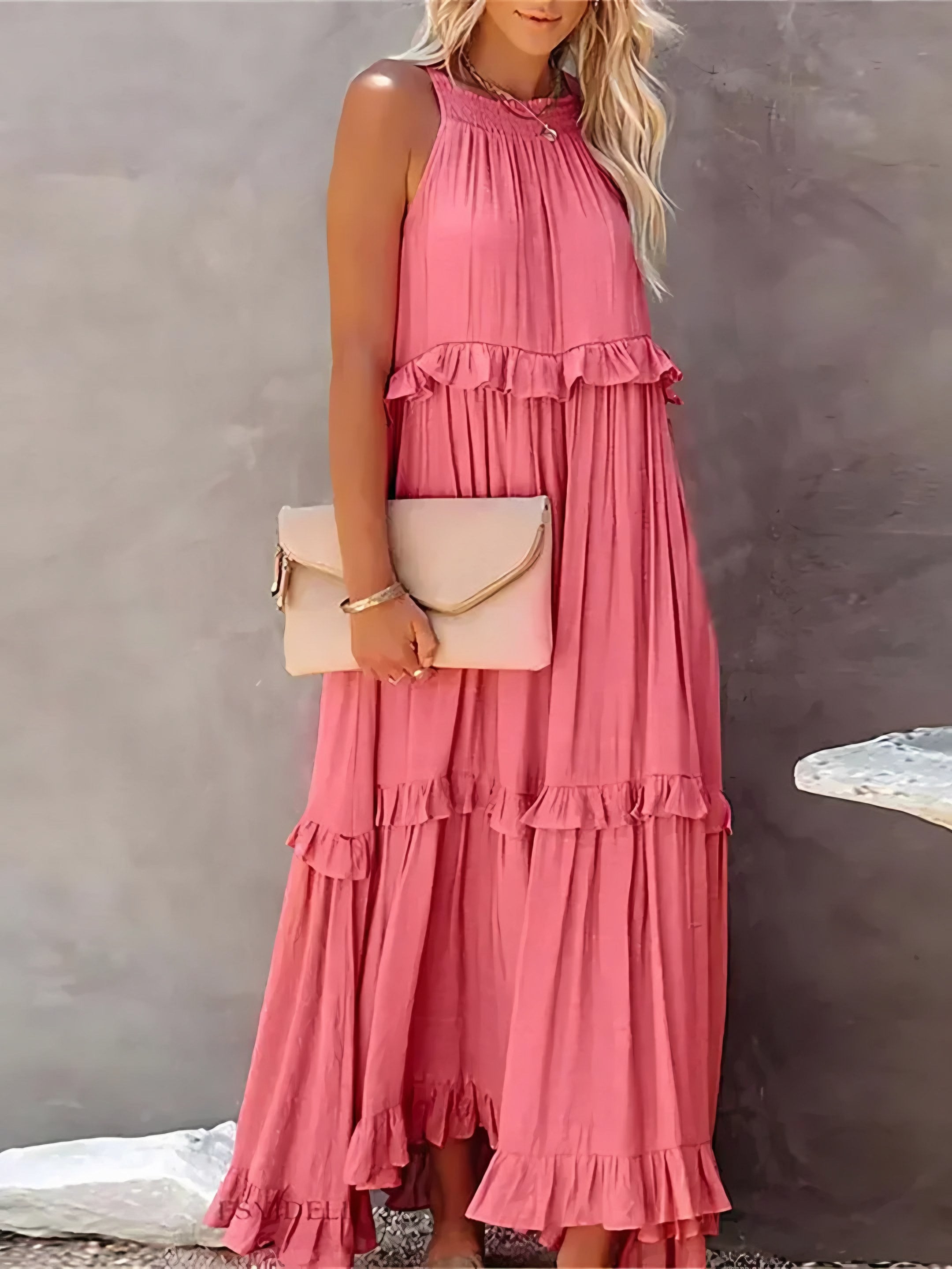 Women's Sleeveless Halter Maxi Dress — view 11
