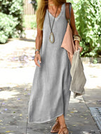 Women's Sleeveless V-Neck Maxi Dress — view 1
