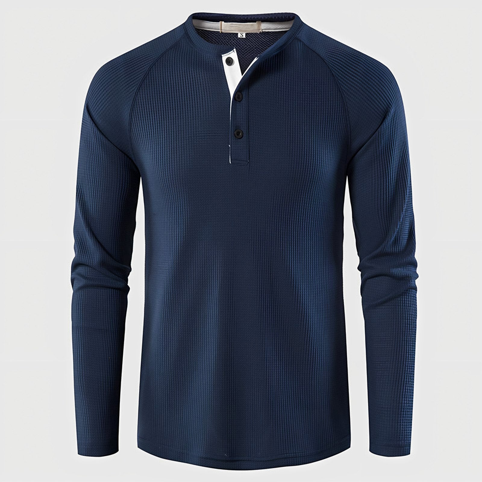 Men's Knit Long Sleeve Henley — view 2
