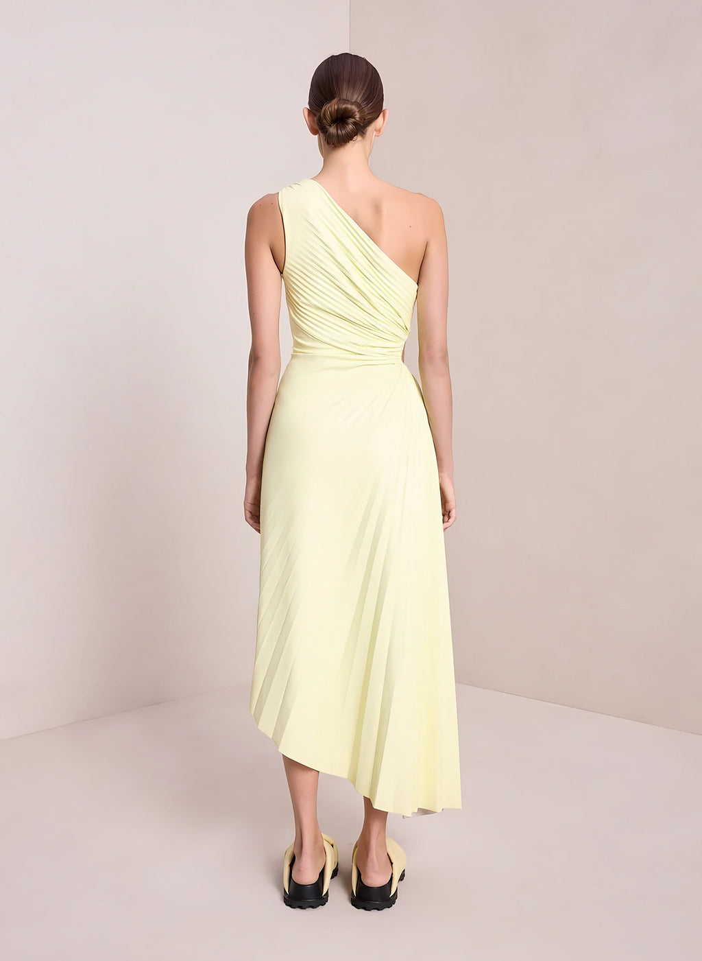 Women's One-Shoulder Pleated Maxi Dress — view 17