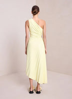 Women's One-Shoulder Pleated Maxi Dress — view 17