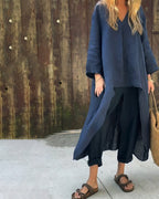 Fabiana | Women’s Long Sleeve Wide Leg Two-Piece Set — TOPNEWPLACE (view 4)