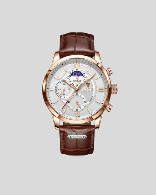 Benedict | Men’s Sun Moon Chronograph Watch — view 1