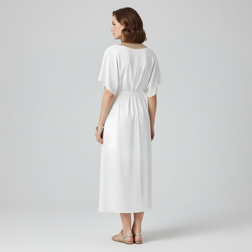 Women's Butterfly Sleeve Maxi Dress — view 3