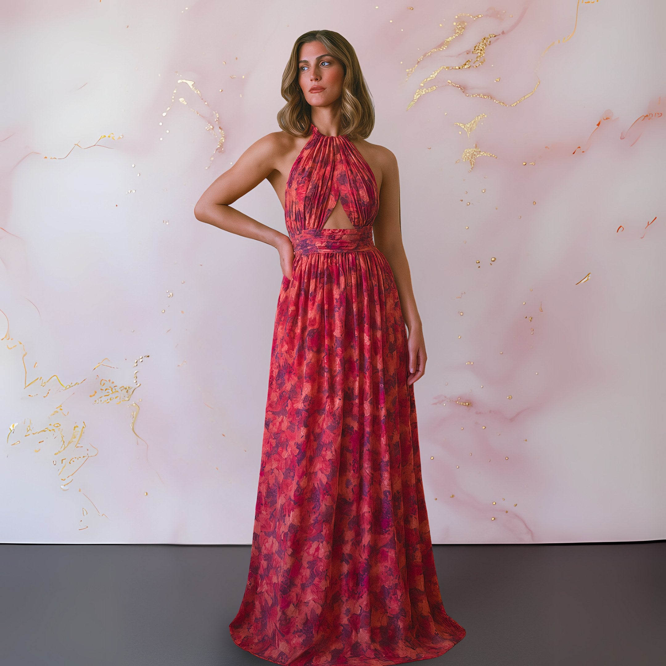 Women's Halter Backless Maxi Dress — view 3