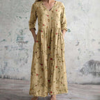 Women's Long Sleeve Floral Maxi Dress — view 1