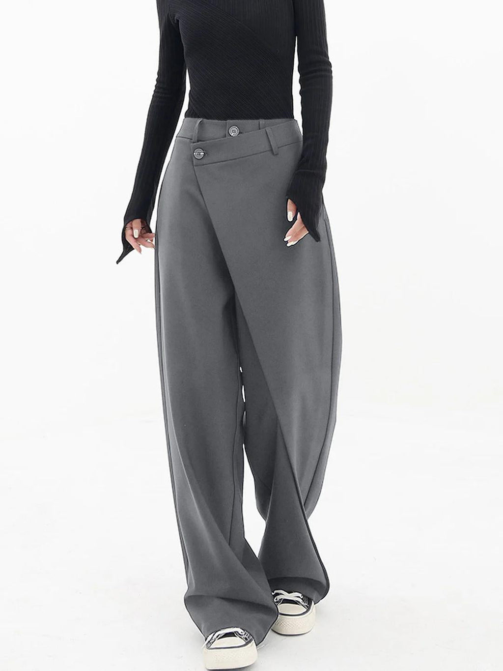 Maelys | Women’s Cross-Front Drape Palazzo Pants — TOPNEWPLACE (view 8)
