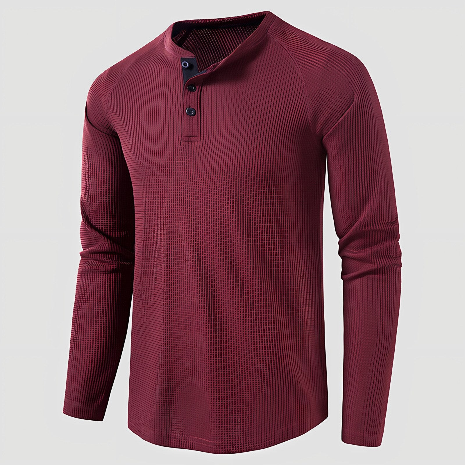 Men's Knit Long Sleeve Henley — view 10