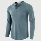 Men's Knit Long Sleeve Henley — view 12