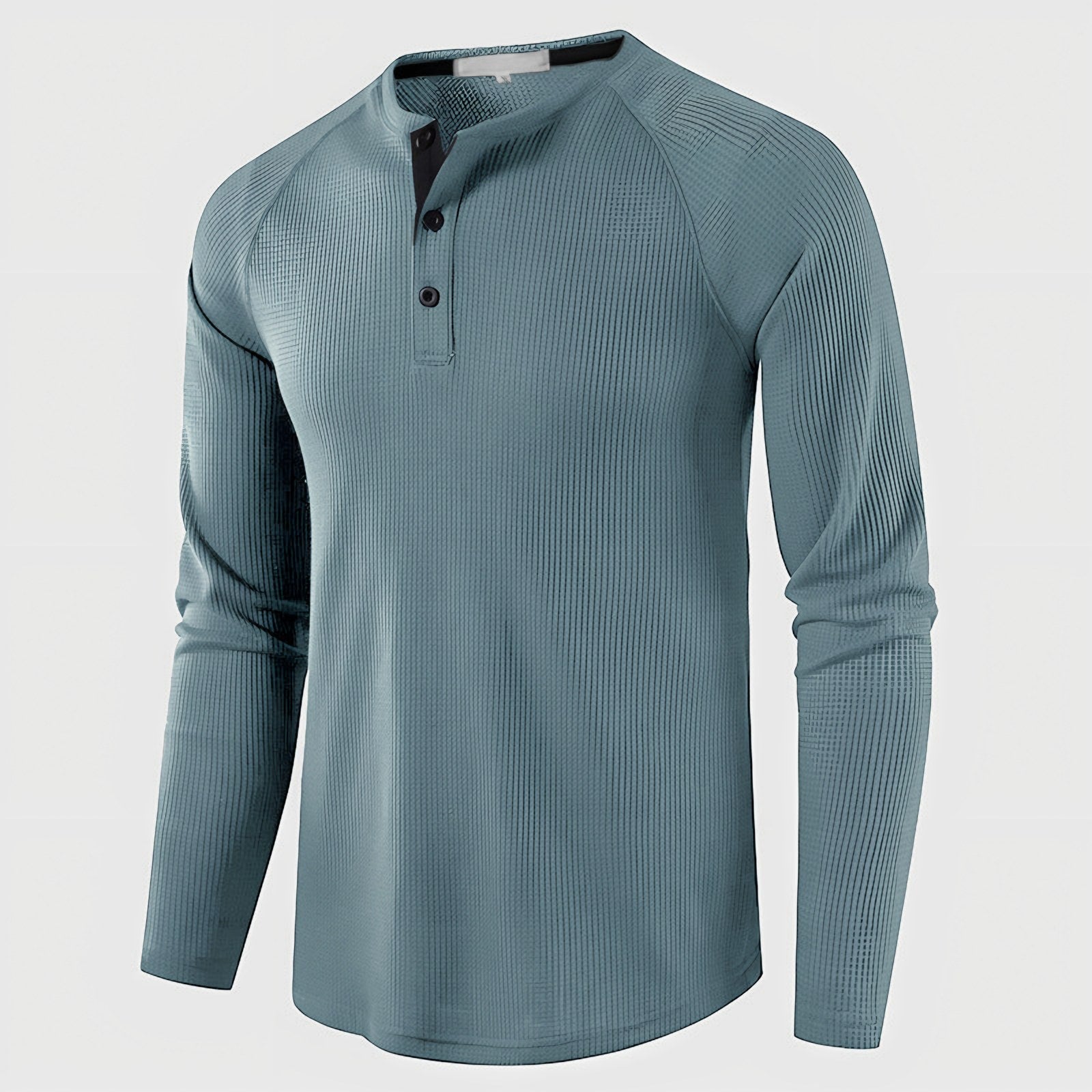 Men's Knit Long Sleeve Henley — view 12